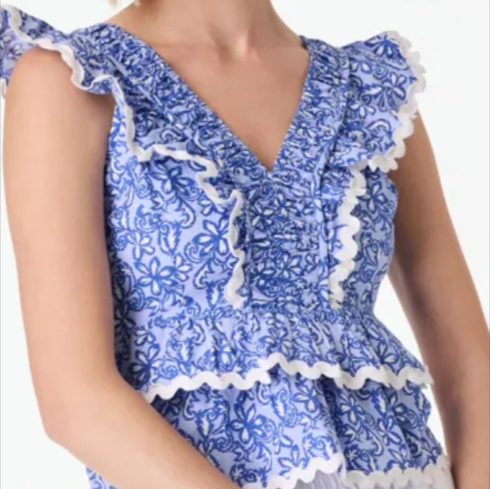 Roller Rabbit  Smocked Top - NWOT